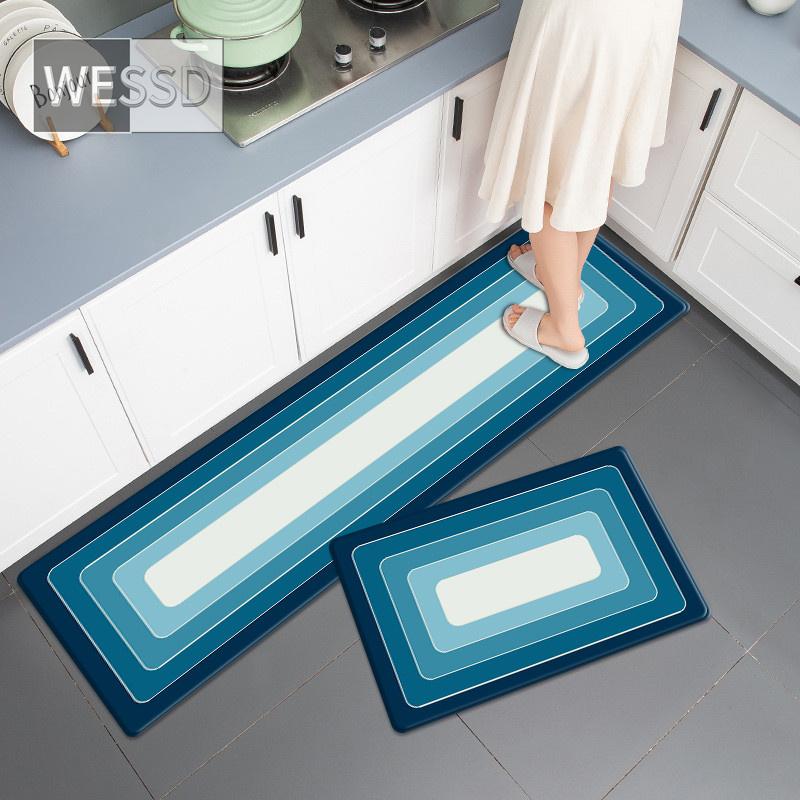 Кухонный коврик и коврик с градиентной геометрией, нескользящий 1 шт./1 комплект, коврик для ванной в скандинавском стиле, впитывающий мягкий напольный коврик для спальни для девочек
