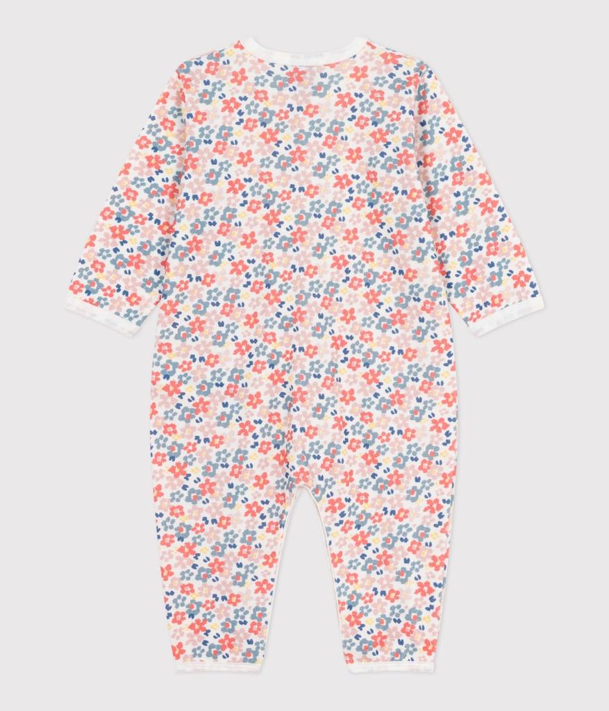 Petit Bateau Footless Romper 12 74cm A0E6A, Off-White/Multicolor, Months,