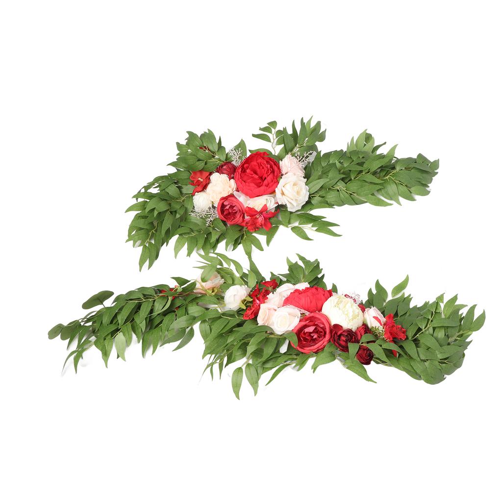 Свадебная арка цветы красная шелковая ткань яркий цвет широко используемый искусственный цветок гирлянда