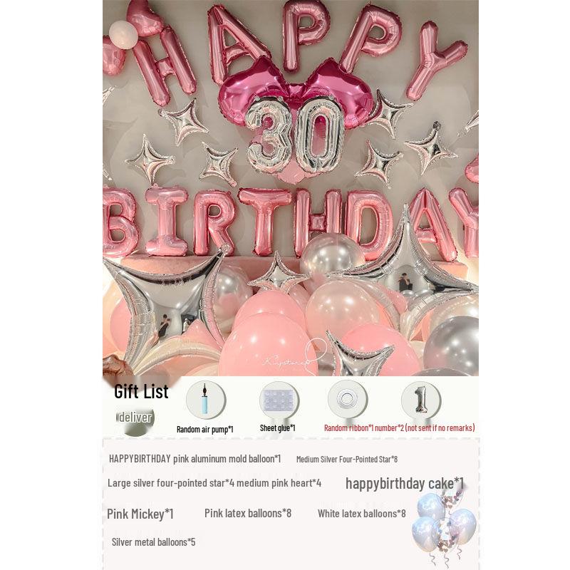 Романтические украшения-сюрприз на день рождения: Шары и фон для девушек и парней