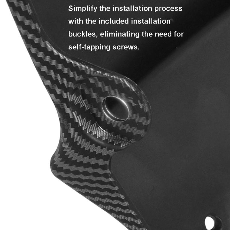 2pcs Front Bumper Protector for Tesla Model 3 Anti Collision Strips Corner Guard Bumper Lip Protector ABS Black