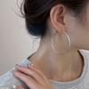 Круглые серьги - Простой обруч, Оверсайз, Нишевый, Высококлассный стиль, Аксессуар