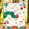 The Very Hungry Caterpillar Theme Printed Blanket - Perfect for Couch, Bed, Travel & Outdoor Use | Machine Washable, Cozy & Durable.