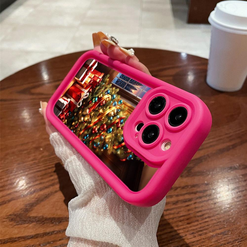 N117 Новогодние Счастливого Рождества арт Мягкие чехлы для телефонов Angel Eyes для iPhone 16 15 14 13 11 Pro Max 8 7 6s Plus 12 mini XR XS Max SE Противоударный чехол