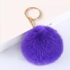 Fluffy Fur Pom Keychain Soft Faux Colorful Rabbit Fur Ball Car Keyring Pompom Key Chains Key Holder Women Bag Pendant