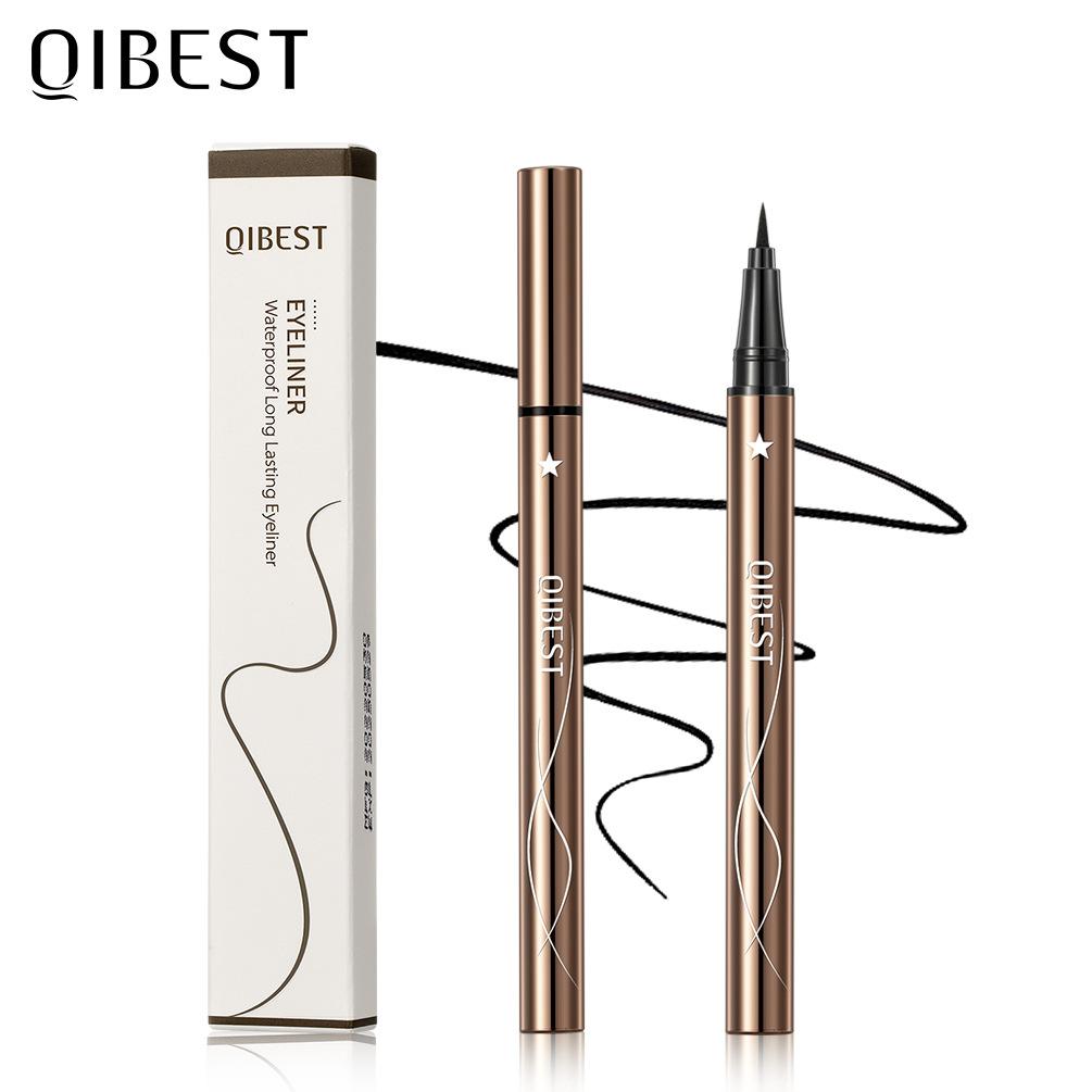 QIBEST Ultra-fine Liquid Eyeliner Is Smooth and Long-lasting No Smudged Quick-drying Waterproof Eyeliner