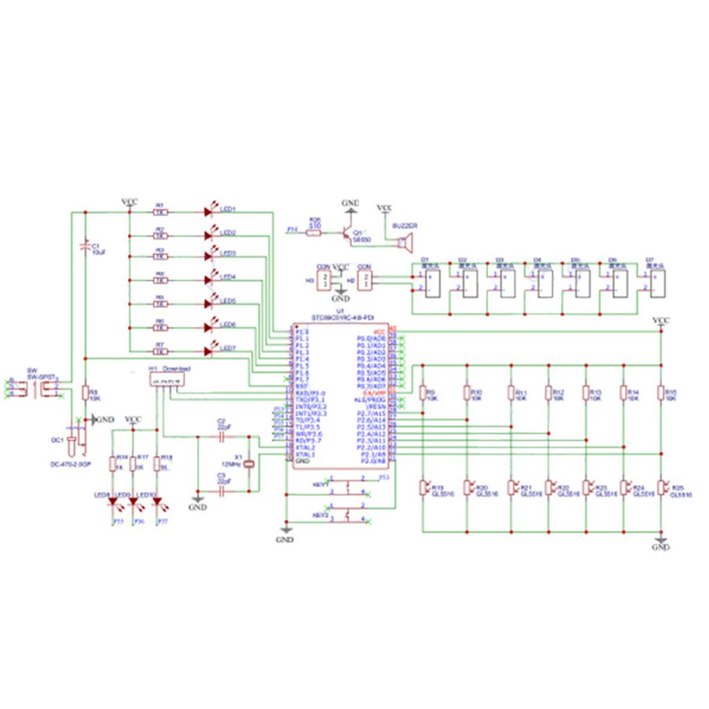 Комплект лазерной арфы 51 SCM Электронный комплект пианино Музыкальная арфа DIY Электронный комплект для производства деталей