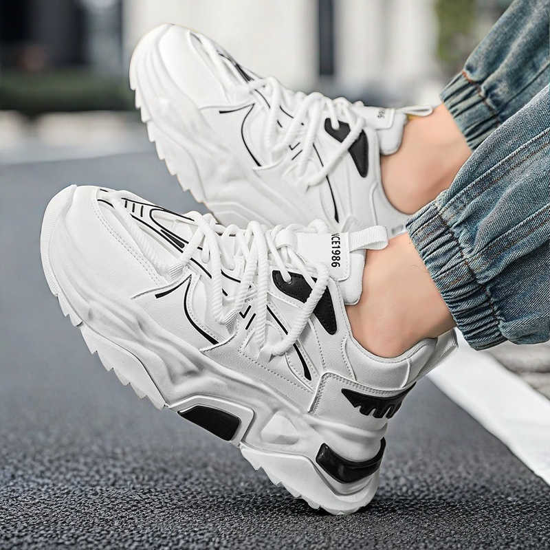 Fashion Demi-season With Ties Green Men's Sneakers Orange Boots Shoes Hiking Sneakers Sports Sneskers Low Offer Team Basket