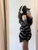 FiveFive Deeptown Gothic Streetwear Полосатый вязаный свитер для женщин Harajuku Punk Hollow Out Джемпер Hole Loose All-match Tops Grunge E-girl