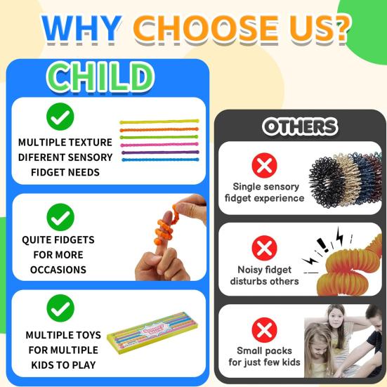 6 шт. Силиконовая сенсорная палочка-игрушка Снятие стресса Текстурированный стержень Непоседа Игрушка Портативная Дорожная Детская Подростковая Взрослая Гибкая Успокаивающая Цветная Палочка Игрушка