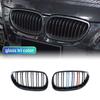 For BMW 5 Series E60 M5 E61 520i 545i 550i 535i 2003-2010 Glossy Black Front Kidney Grille Double-Line Grille Body Kit
