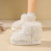 Warm Winter Cotton Shoes Women Warm Fur Home Slippers EVA Non-Slip Plush Slippers Indoor Couple Thick Sole Footwear Slides