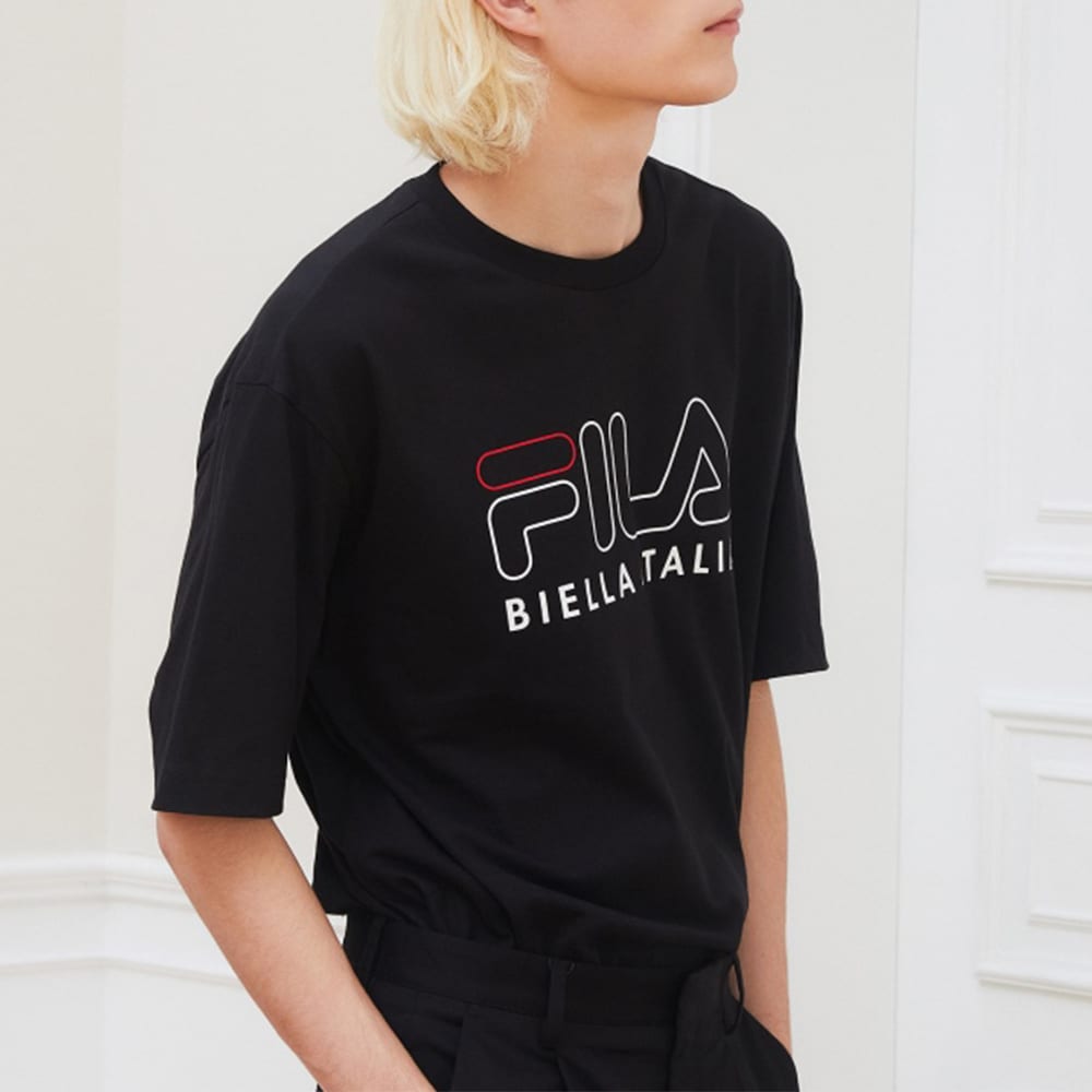 FILA Set in Sleeve T Shirt Men's Black FS2RSD2101X-BLK