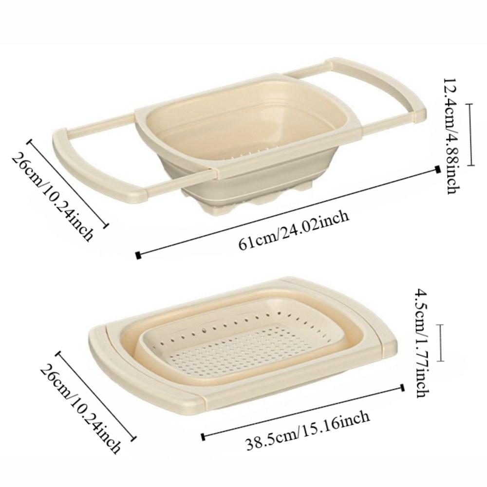 Extendable Handle Sink Strainer Basket Large Capacity Sink Filter Basket  Tableware