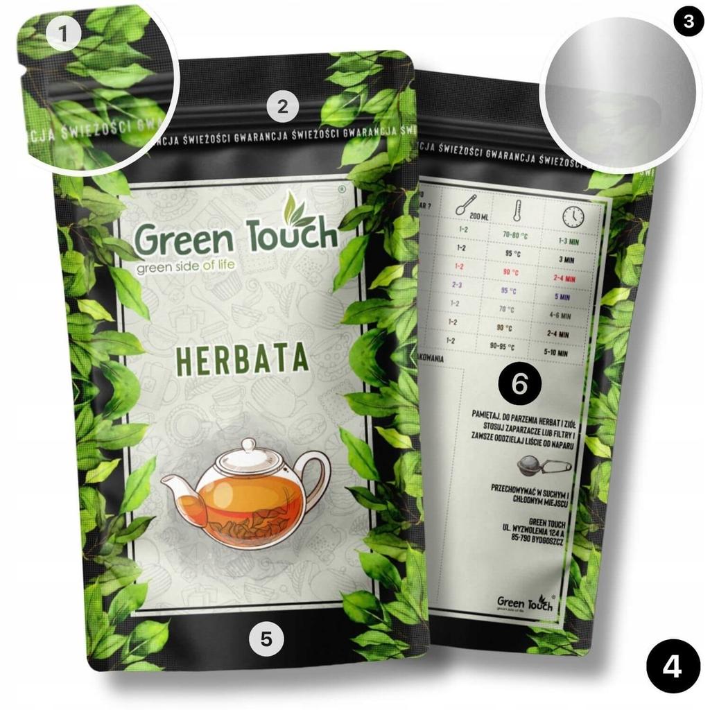 Herbata Zielona Poranna Aura 50 G Jabłko Szuszone, Nagietek Z Bławatkiem