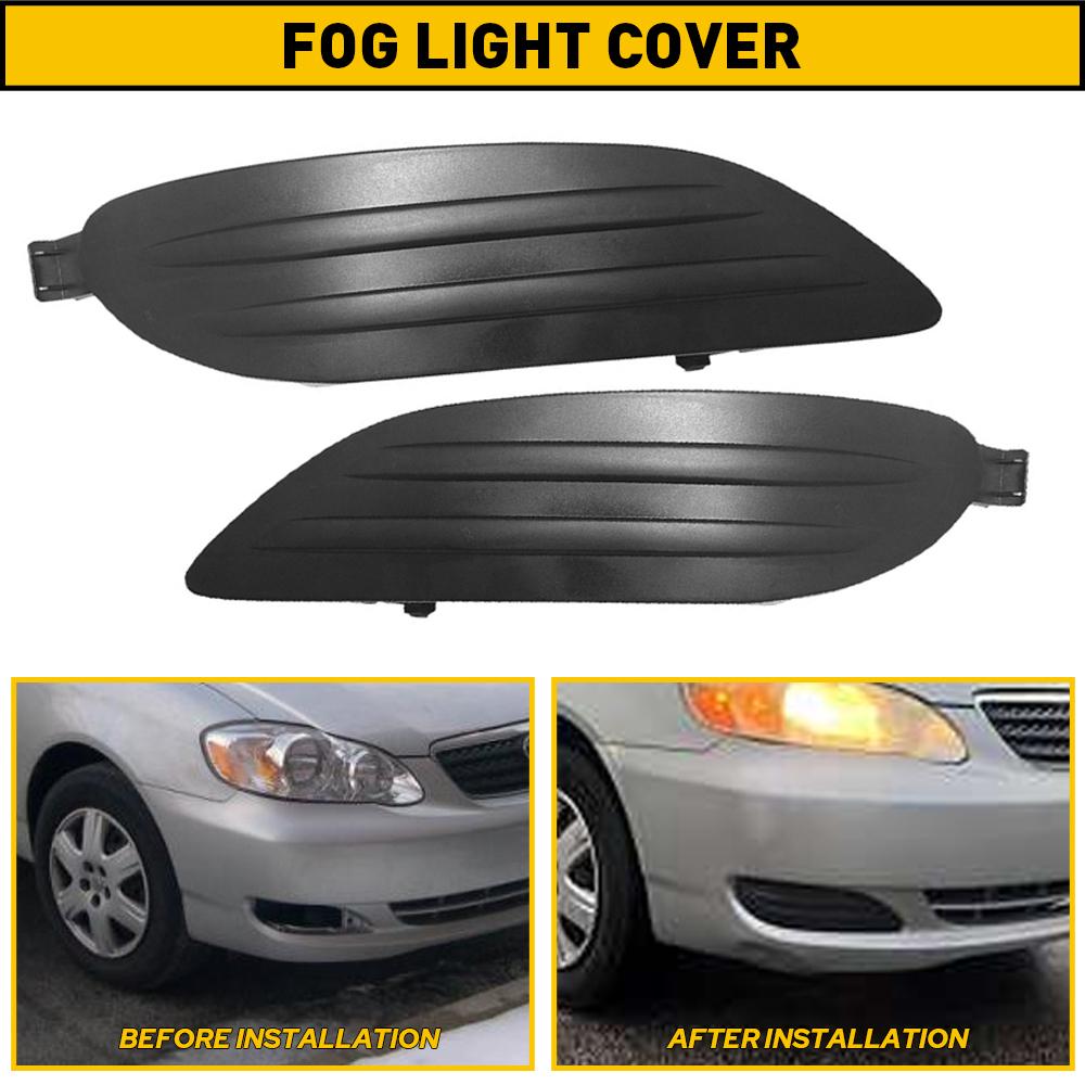 2Pcs Fog Light Hole Cover for Toyota Corolla OE 2005 2006 2007 2008 5212702170 5212802200 TO1038107 TO1039107