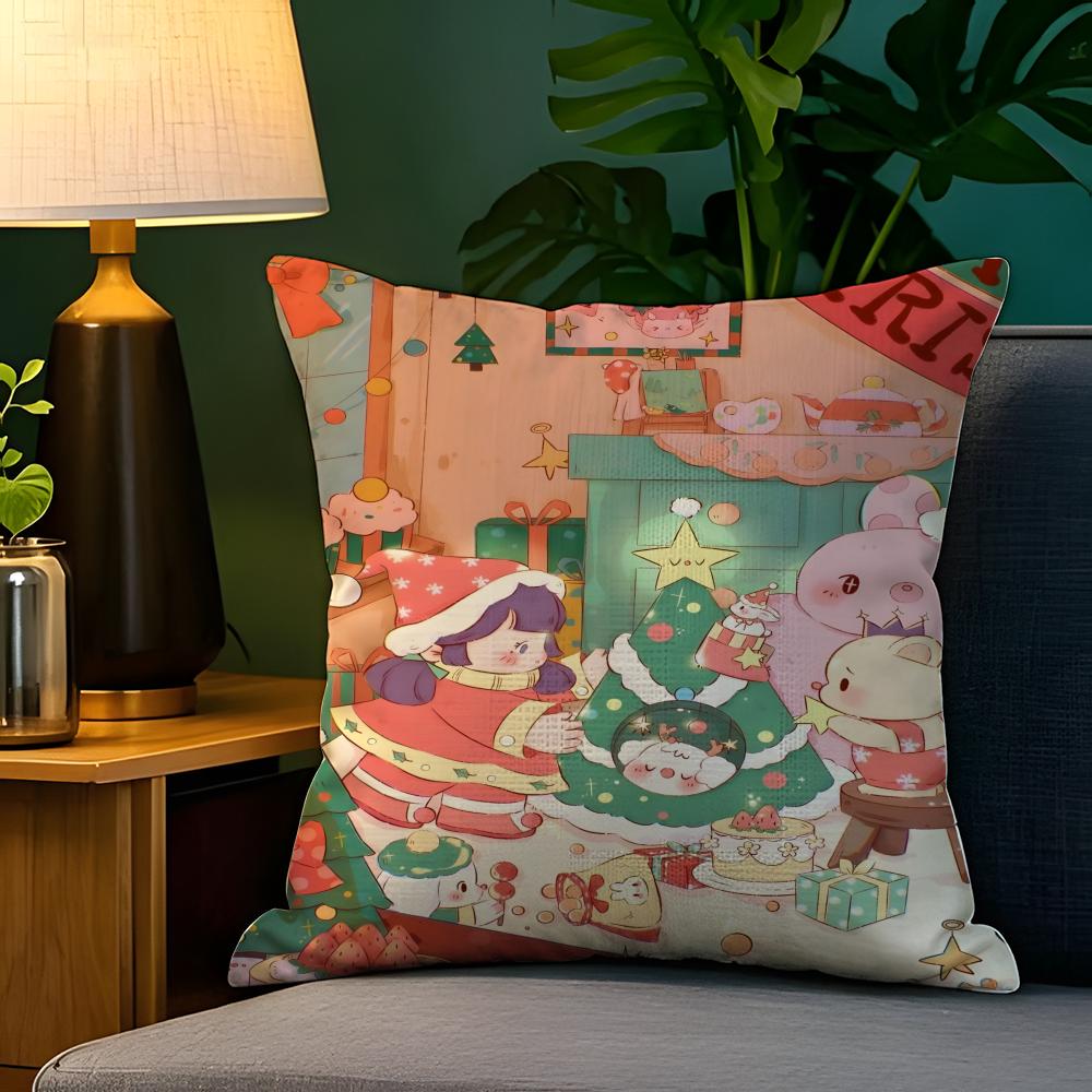 Beautiful illustrations in cartoon books Pillow Case Natural Linen Pillow Case DoubleSided Decor Sofa Pillowcase Home Decor
