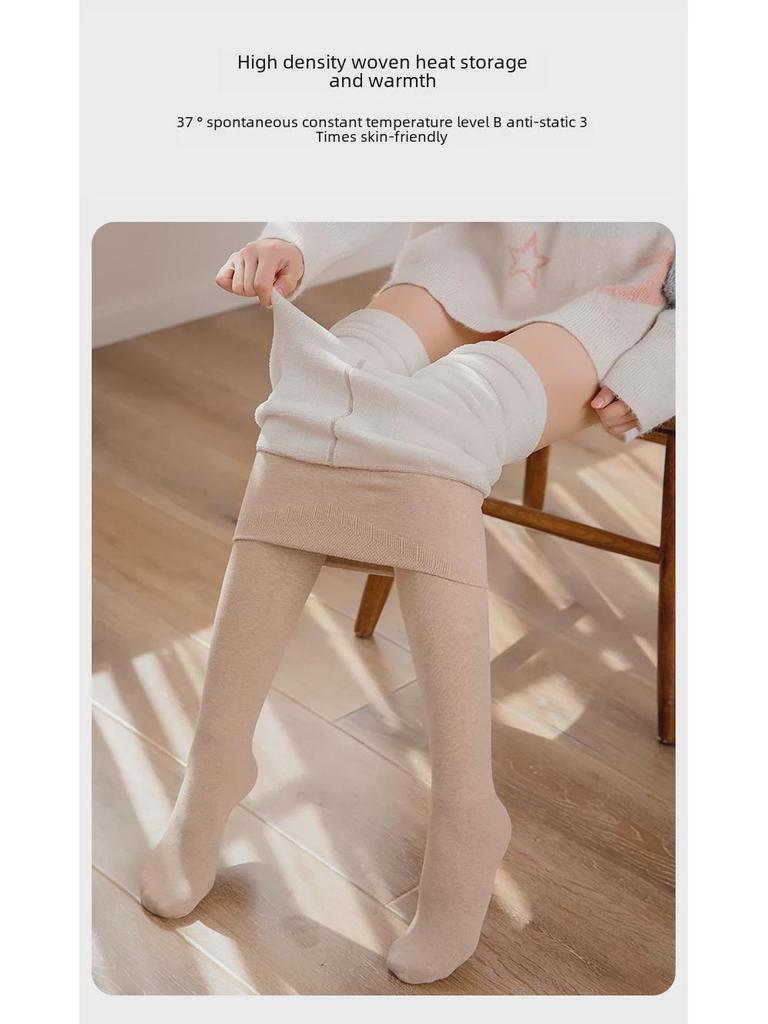 Женские леггинсы и колготки с высокой талией и бархатной подкладкой для высоких женщин на осень/зиму