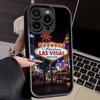 Las Vegas Sign LIGHTS Nevada Phone Case For iPhone 11 12 13 14 15 16 17 Pro Max Shockproof Soft TPU Back Cover