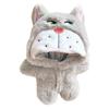 Niannyyhouse 20cm Plush Clothes Kitten Jumpsuit Dress-Up Cotton Doll Clothes (Grey)