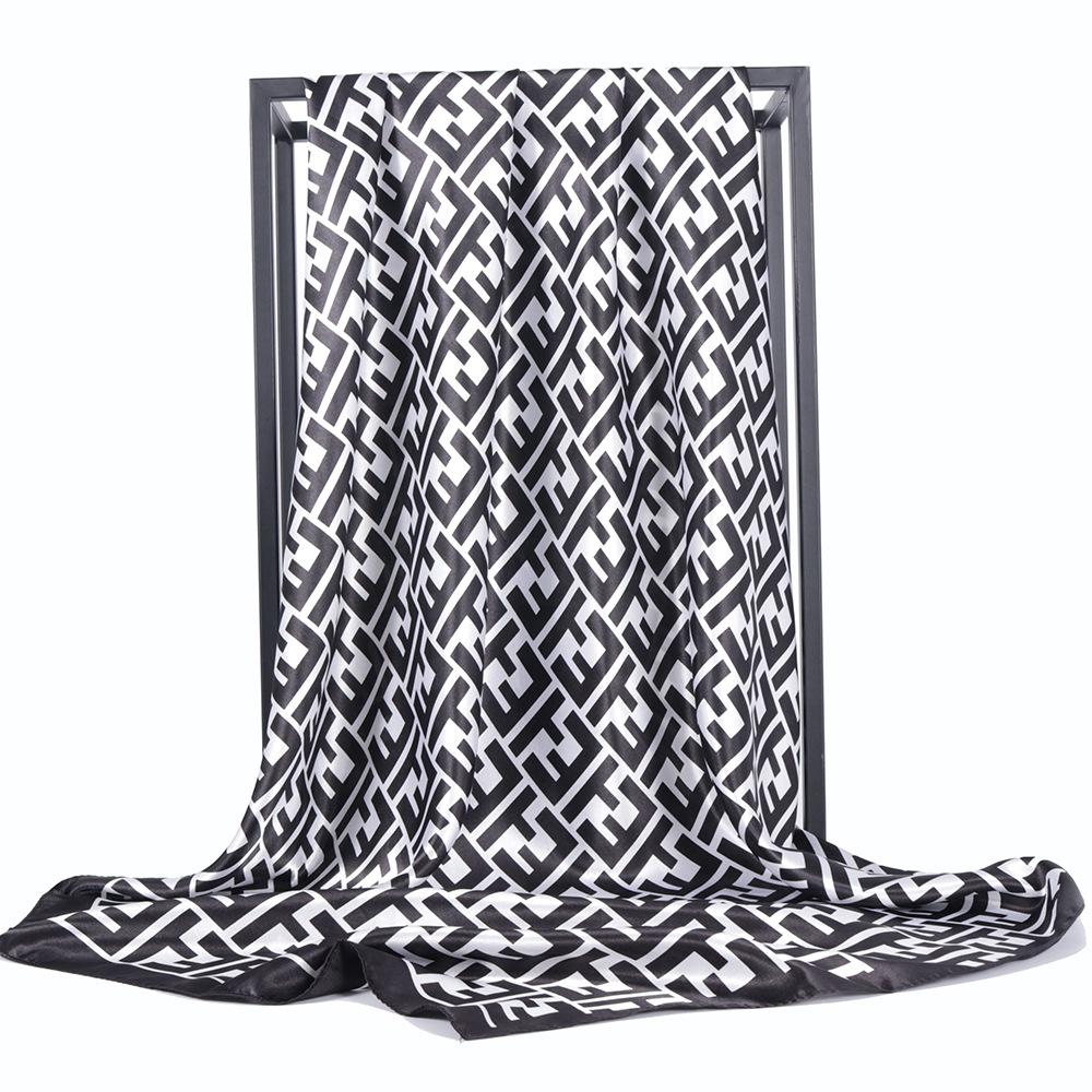 High-quality Luxurious Silk Scarves Headband Scarfs Neck Scarf For Women Chain Silk Scarf Women's Decorative Shawl