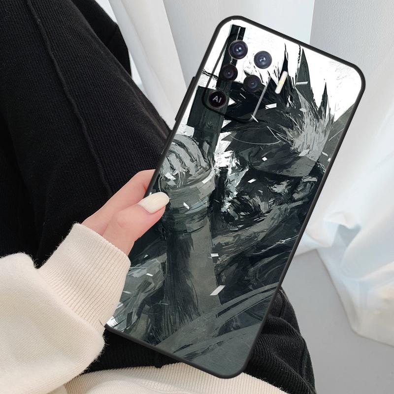 Металлический корпус Metal Gear Solid для Oppo A17 A57 A77 A40 A78 A54 A74 A94 A76 A16 A96 A18 A60 A80 A38 A58 A98 A15 A5 Pro