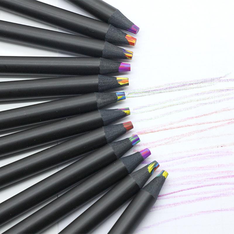 12-Color Children's Rainbow Pencils & 8-Color Multi-Core Drawing Pen Set