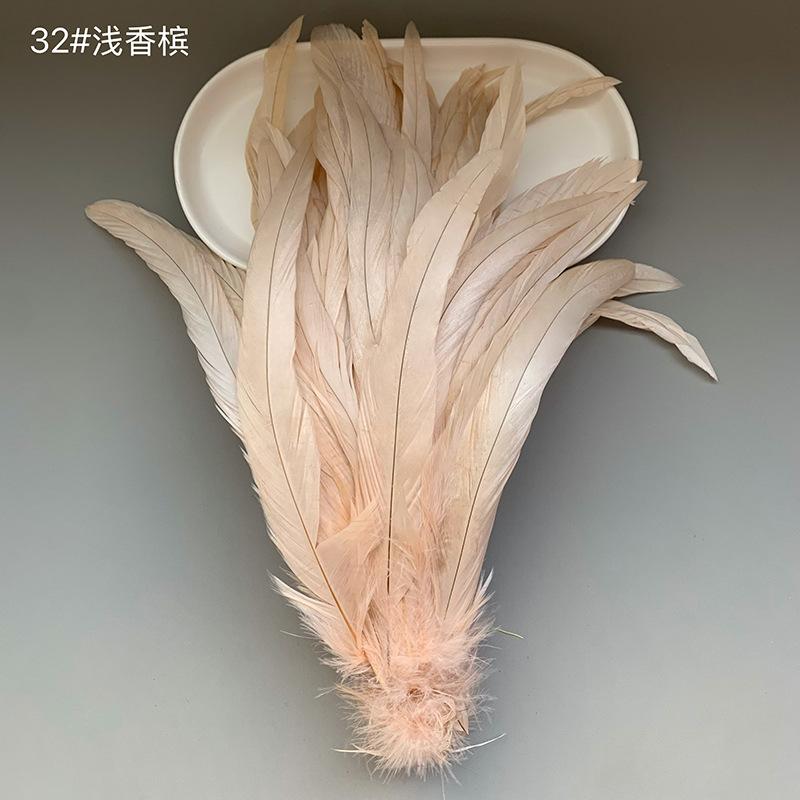 25-30Cm Faded Colorful Cock Tail Feathers Diy Handmade Performance Dance Decoration Crafts Clothing