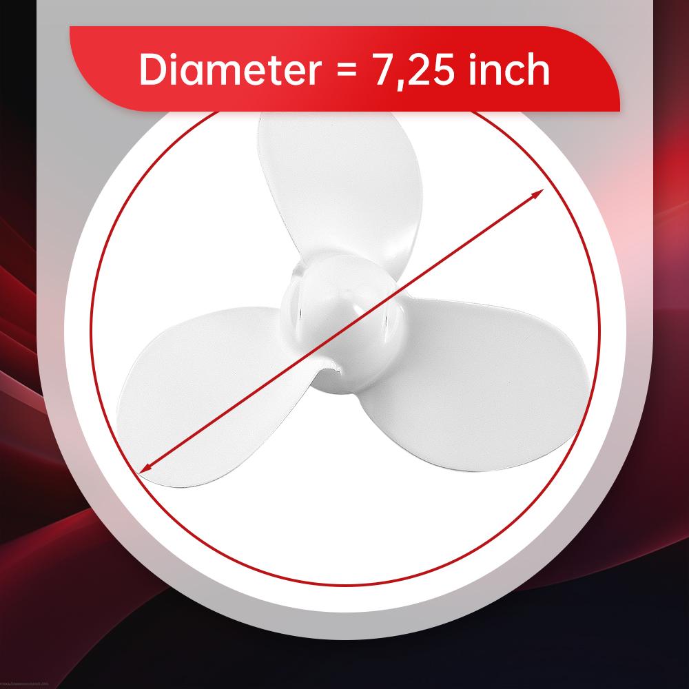 Подвесной гребной винт для Yamaha 4hp 6hp 7 1/2X8, лодочный мотор, винт из алюминиевого сплава, 3 лезвия, 9 шлицев, часть морского двигателя