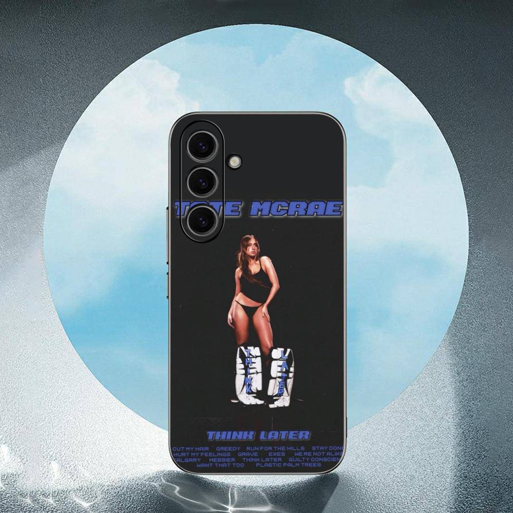 Чехол для телефона Singer T-Tate McRae Роскошный Черный Для Samsung Galaxy S23 S24 S25 Ultra S22 Plus S21
