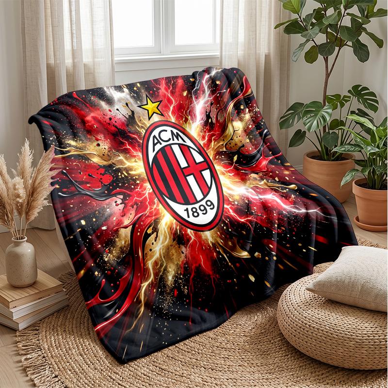 AC Milan Theme blanket Soft Flannel Blanket Plush Throw Blanket Cozy Sofa Bed Blanket for Home Decor