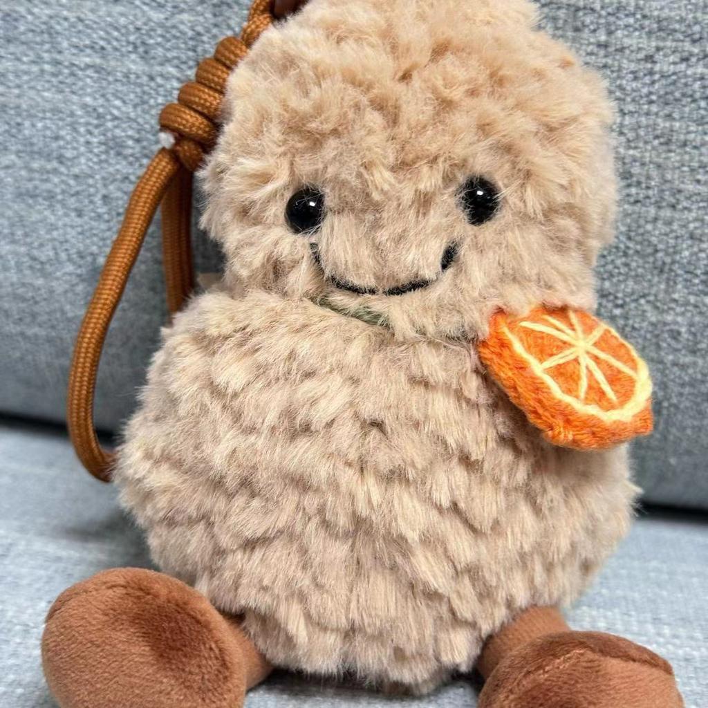 Jelly Cat Cute Peanut Plush Doll Pendant Strawberry Orange Bag Doll Accessories Plush Toy Super Soft Girls Holiday Gift