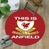 1pc L-Liverpool  Carpet, Round Rug, Comfortable, Suitable for Entryways, Living Rooms, Office, And Bedrooms, Christmas Decoration