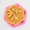 DIY Flat Honeycomb Silicone Candle Mold Geometric Polygon Beehive Aromatherapy Soap Gypsum Chocolate Cake Mousse Baking Tool