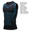 Мужской спортивный жилет Slim Fit Высокая эластичность O-образный вырез быстросохнущая без рукавов компрессионная майка для моделирования фигуры для бега в спортзале баскетбольная майка