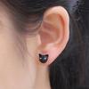 Women's Fashion Lovely Cat Head Design Ear Studs Earrings Piercing Jewelry Charm ARI