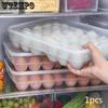 Однослойный лоток для хранения яиц с 34 отделениями, коробка для свежих продуктов с крышкой, держатель для яиц, ящик для хранения яиц в холодильнике