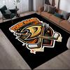 Custom Name,Anaheim Ducks Home Sofa Decoration for Living Room & Bedroom, Non‑Slip Play Flannel Floor Mat for Game Room
