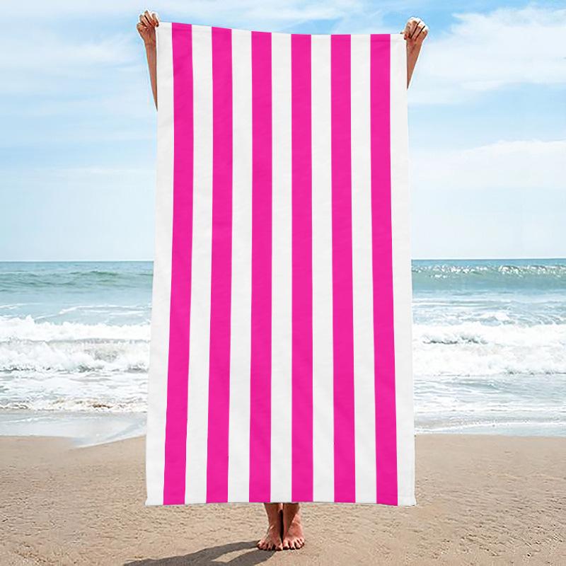Beach Towel, Bath Towel, Microfiber Towel, Rectangular Beach Mat, Digital Printing Bath Towel, Shawl To Map