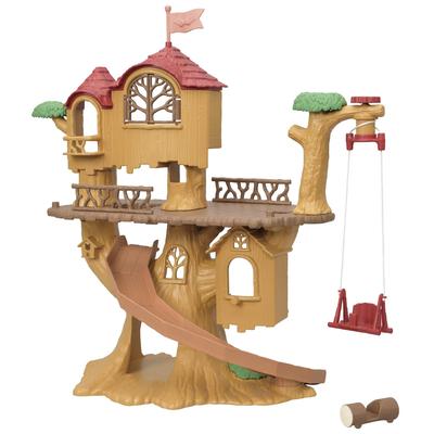 Sylvanian Families Дом для семейного путешествия [Лесной захватывающий домик на дереве] CO-61 Сертифицированная игрушка ST Mark Кукольный домик для детей от 3 лет, Sylvanian Families, Epoch