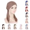 1Pc Chemo Cap Women's Muslim Headwrap Cover Hijab Headscarf Polyester Fiber Hair Loss Hat Turban