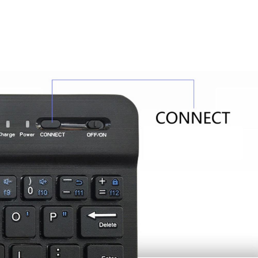 Портативная мини-7-дюймовая 9-дюймовая 10-дюймовая беспроводная Bluetooth-клавиатура для ноутбука, планшета, смартфона для iPad, поддержка IOS Android