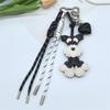 Woven Rope Bag Hanging Cartoon PU Animal Handbag Pendant Cute Schnauzer Women PU Leather Dog Puppy Backpack Pendant