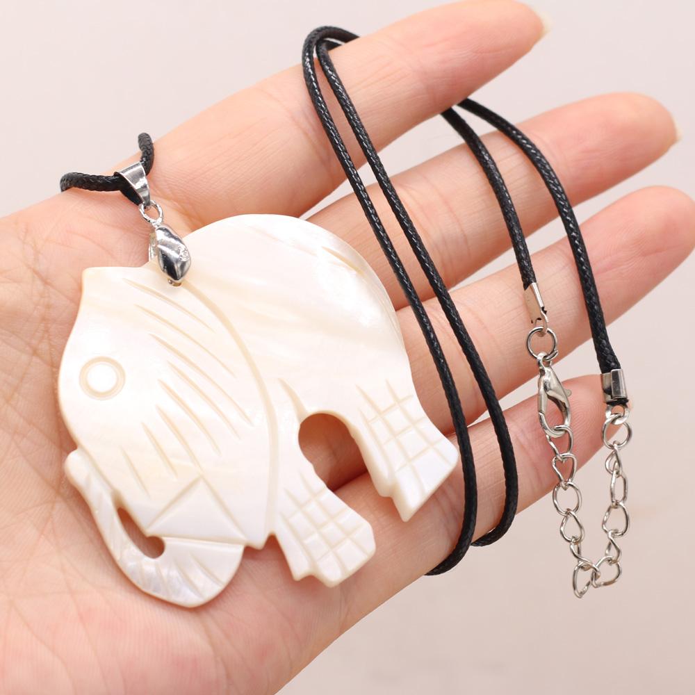 1 шт. в партии, ожерелье из сплава с натуральными ракушками, кулон с веревочной цепочкой, ожерелья для женщин и мужчин, ювелирные изделия, колье, рождественские подарки, хит продаж