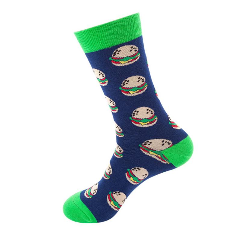 1 пара женских уютных хлопковых носков до щиколотки с рисунком суши, моркови, арбуза, мороженого, авокадо, яйца, гамбургера, уличные мультяшные смешные носки
