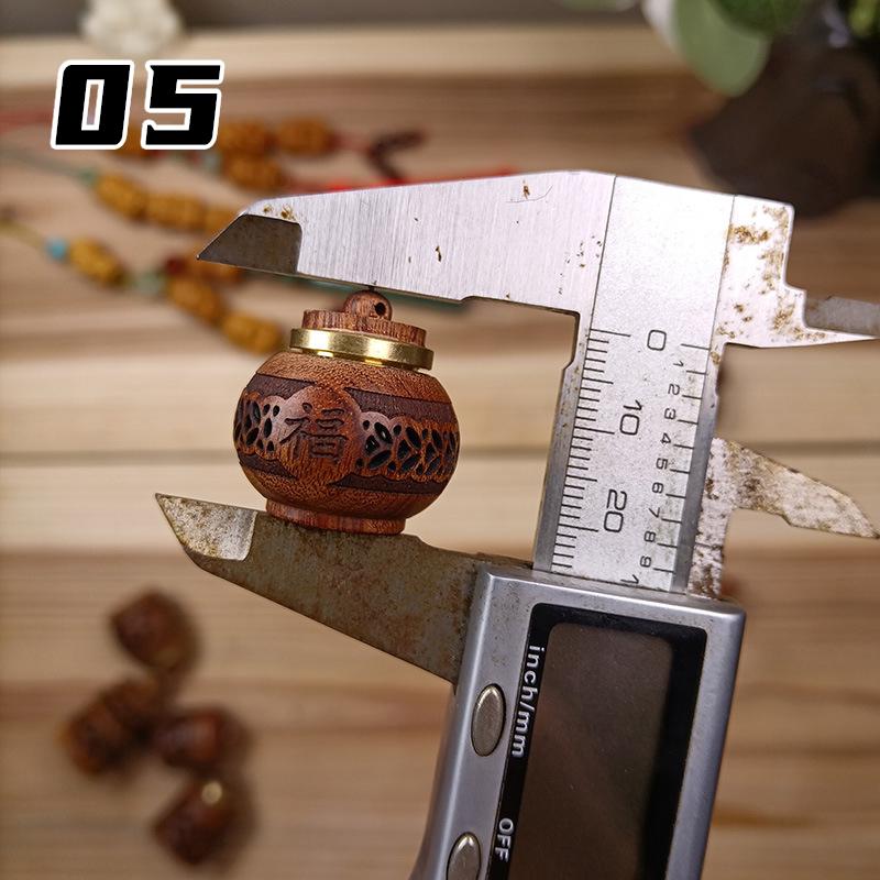 Деревянная полая резная бутылка для ароматерапии Мини-ваза Пагода Подвеска для автомобиля Бутылка-диффузор для ароматов Герметичная банка Подвеска Новый