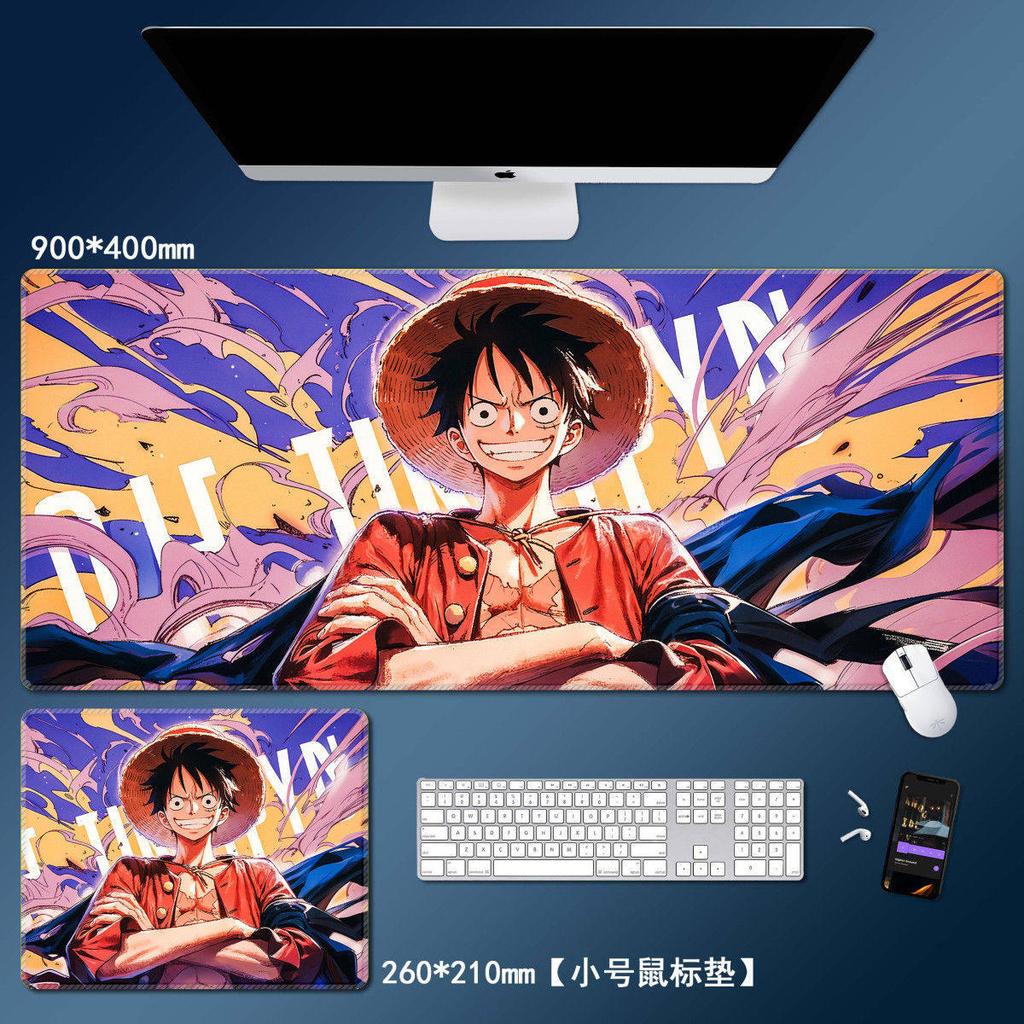 Boys Nonslip and Dirty Office Mouse Pad ONE PIECE Mouse Pad Large Luffy Roronoa Zoro Keyboard Pad Anime Peripheral Table Pad