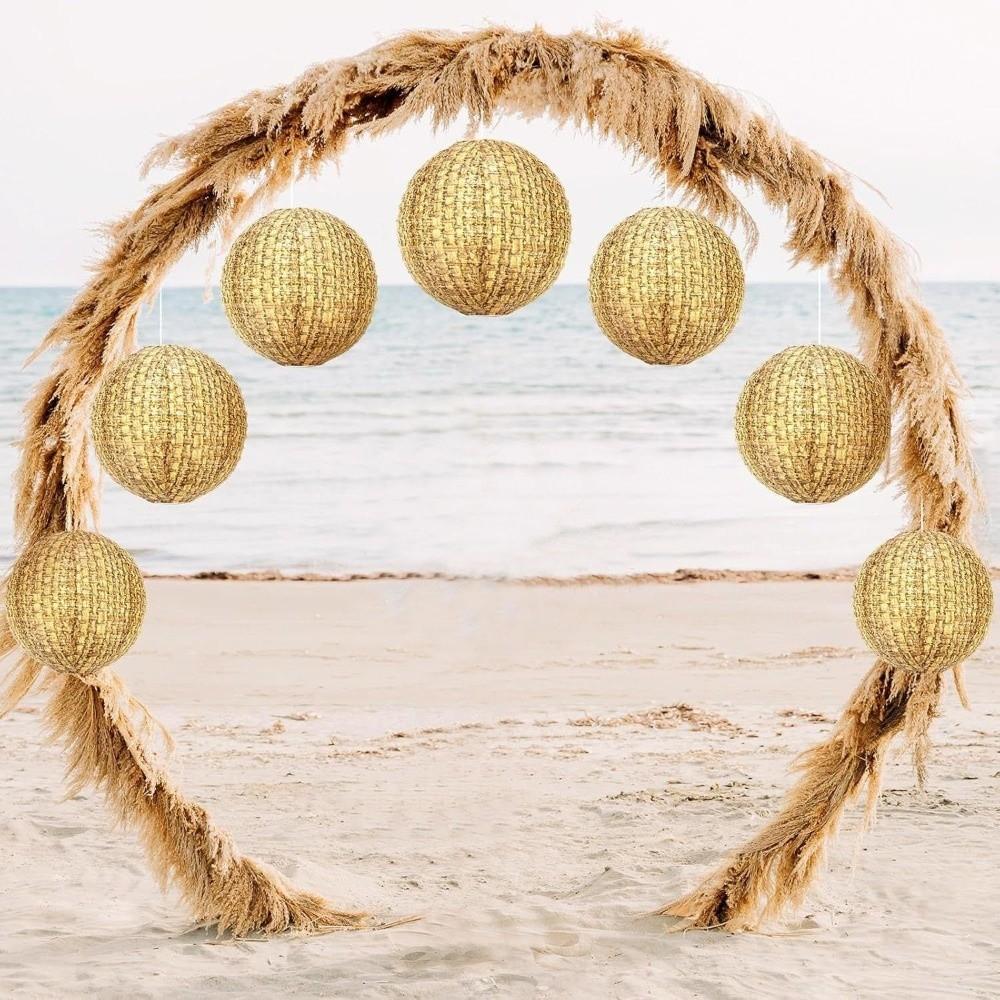 3PCS Linen Material Burlap Paper Lanterns Decorative Paper Lantern Children's Birthdays