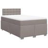Box Spring Bed with Mattress Taupe 120 x 190 cm Fabric