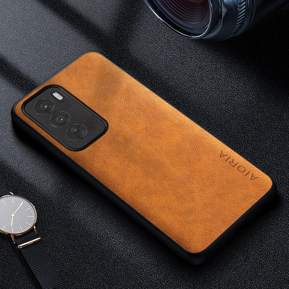 Чехол для Oppo Reno 12 11 10 8 7 6 Pro Plus Reno12 Reno11 F 5g 4g Роскошный кожаный чехол для телефона в стиле ретро, деловой стиль, сплошной цвет